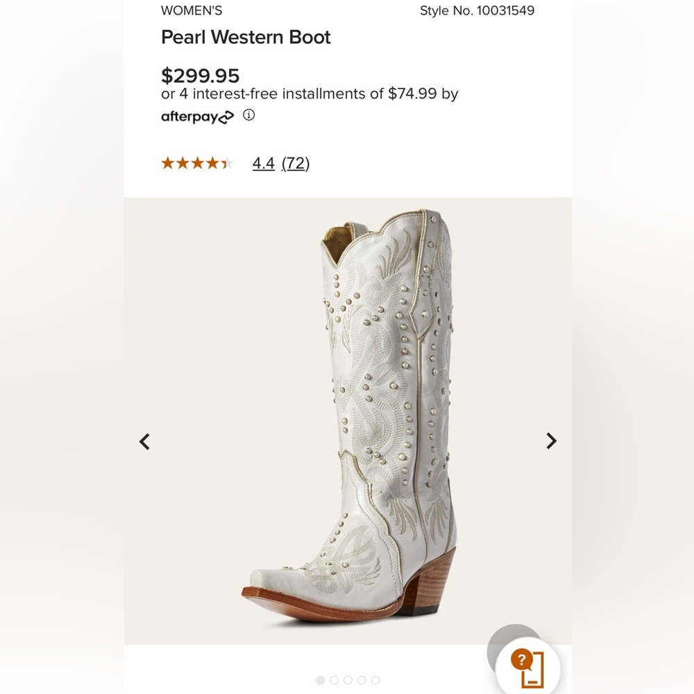Like new Ariat Pearl Western Boots
